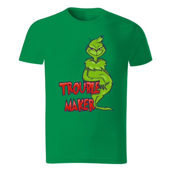 Tričko s potiskem Grinch troublemaker